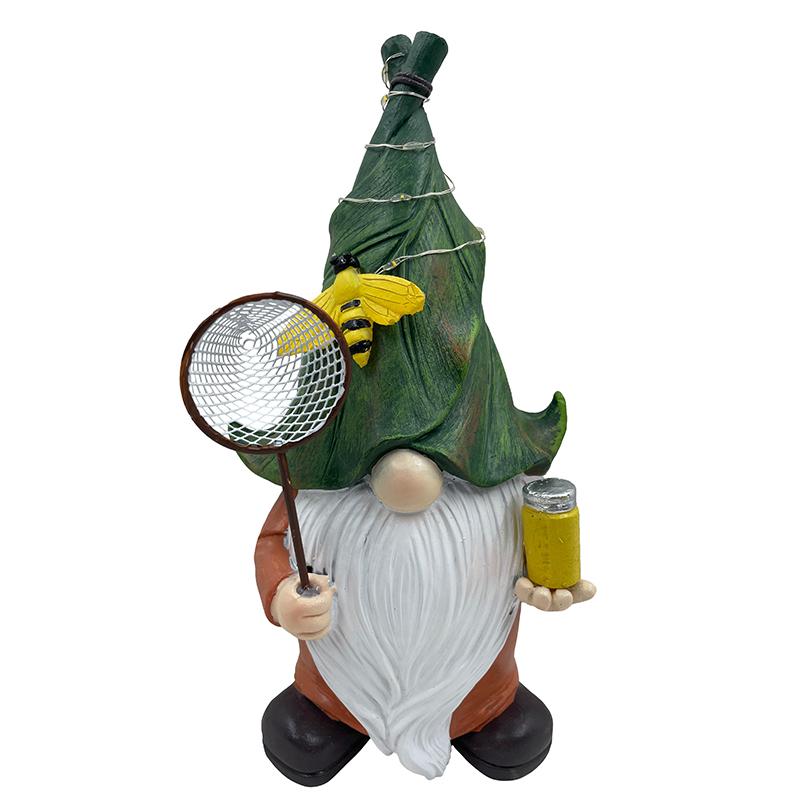 Декор для сада в виде гнома с подсветкой, подарок в виде гнома для женщины, любительницы сада, солнечные уличные статуи, весна для патио, двора, газона и сада