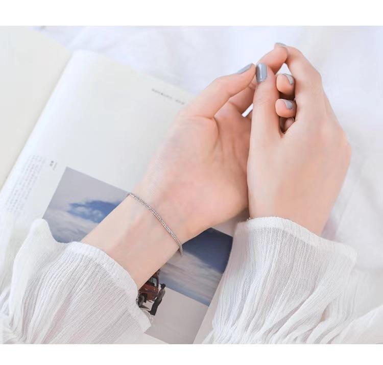 Браслет из стерлингового серебра 925 пробы «Звездное небо» для женщин - Летний корейский стиль мори, простые и модные украшения для рук