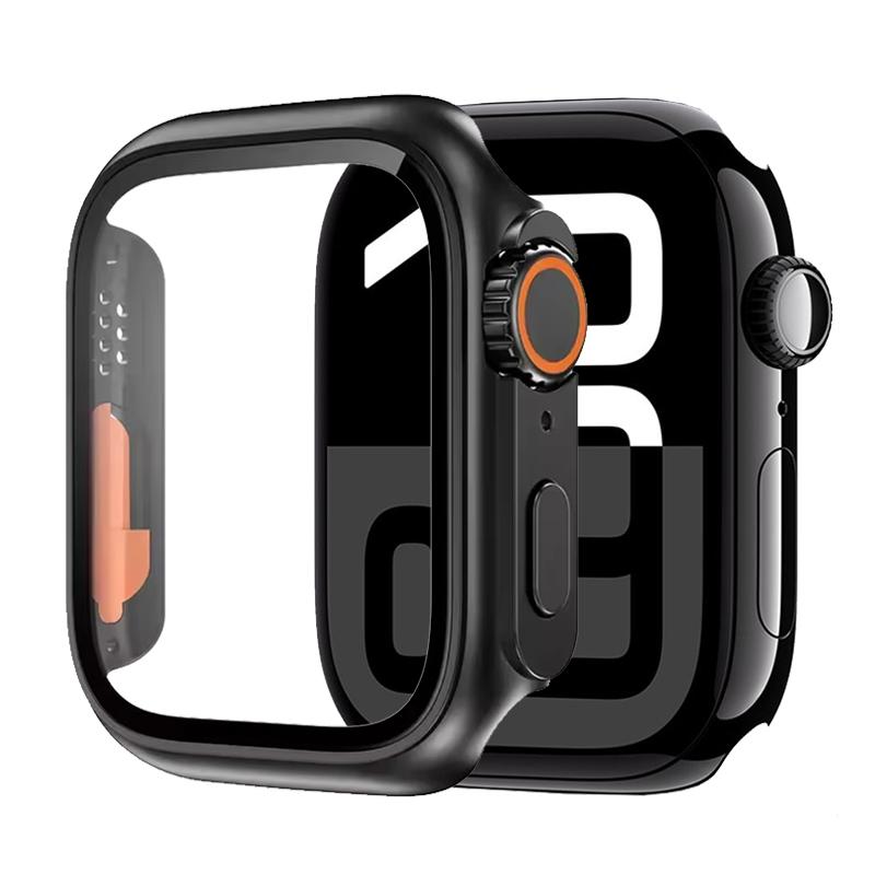 Стекло+Чехол для Apple Watch 11 10 46мм 42мм 9 8 7 45мм 41мм Защита экрана Сменная Ultra 3/2/1 Бампер Чехол iWatch 6 5 4 SE 44мм