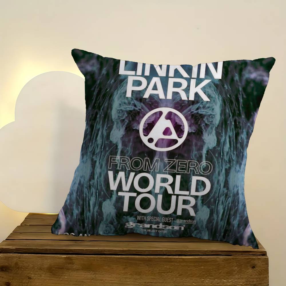 Чехол для подушки с изображением группы Linkin Park (Heavy Metal) Чехол для декоративной подушки в машину Подушка для дивана Автомобильная Рождественский подарок 40x40 см 45x45 см
