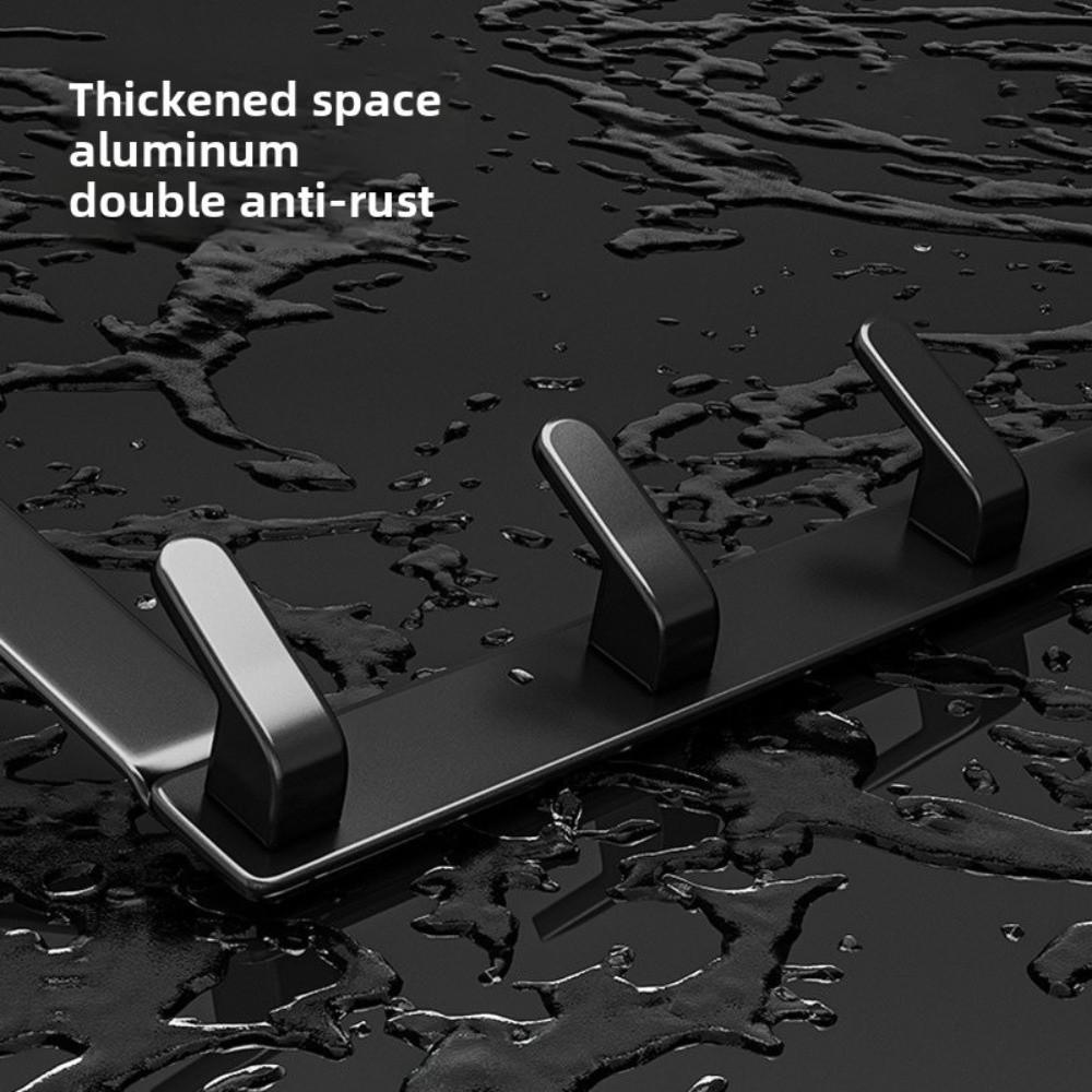 5/6 Hooks Hanger Hooks Aluminum Alloy Behind Door Hook New Coat Hat Rack  for Bathroom