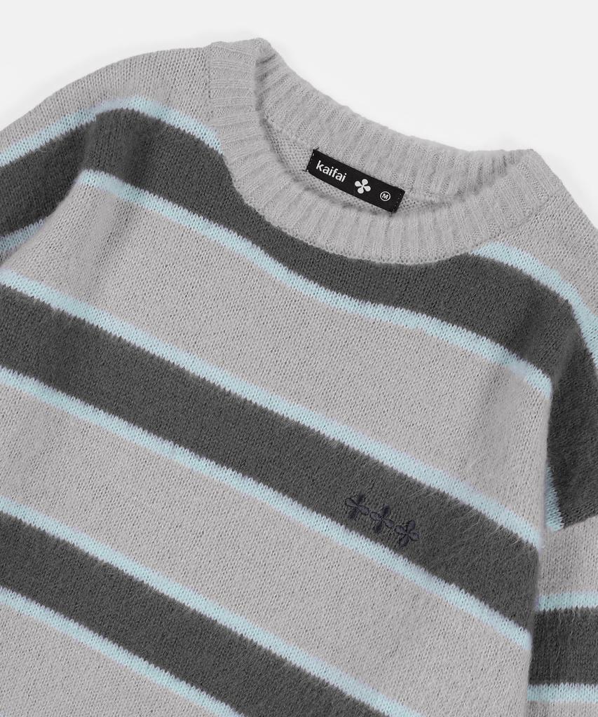 KAIFAI Kush Stripe Knit (Gray) K25Zb169