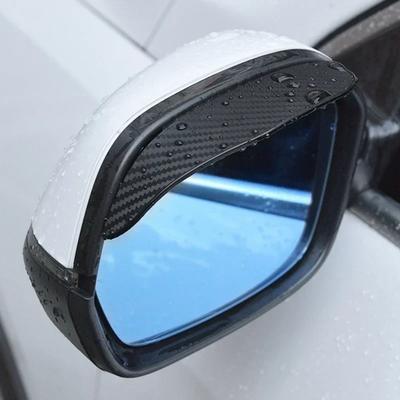 2 шт., автомобильное зеркало заднего вида, дождевик, дождевик для бровей, универсальный чехол из углеродного волокна, боковое зеркало заднего вида, дождевик для бровей
