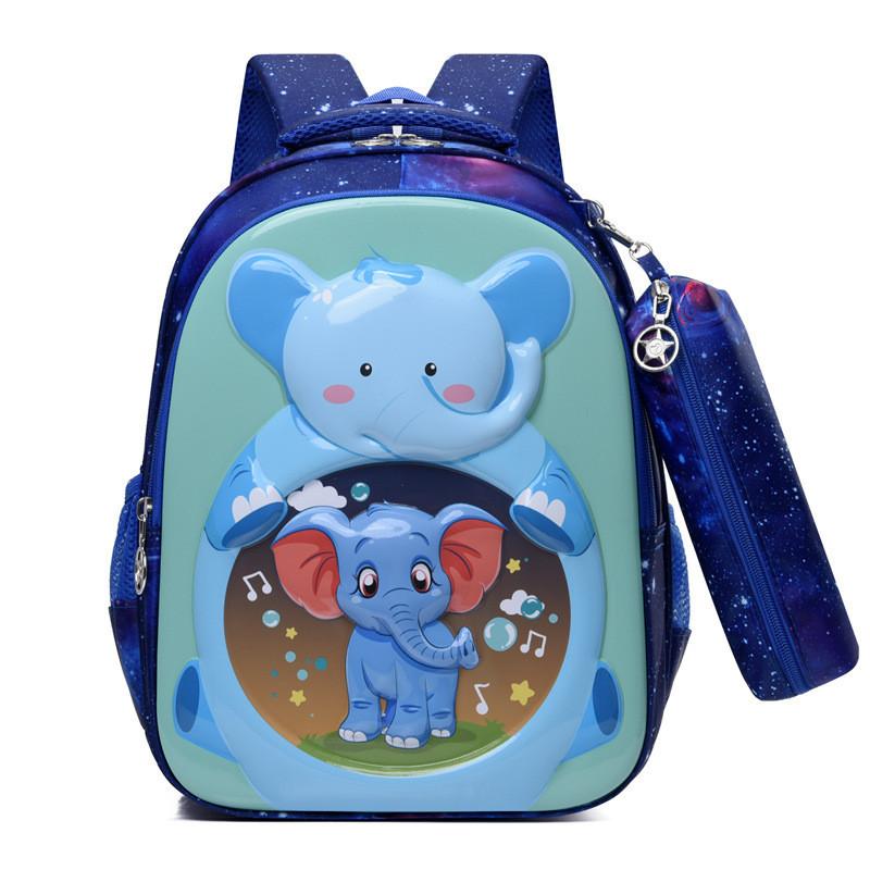 Breathable Nylon Backpack For Children Colorful Animal Patterns Unisex Primary School Bag
