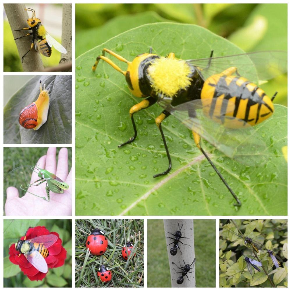 Outdoor Insect Figurine Lifelike Micro Landscape Delicate Insect Fridge Magnet  Home