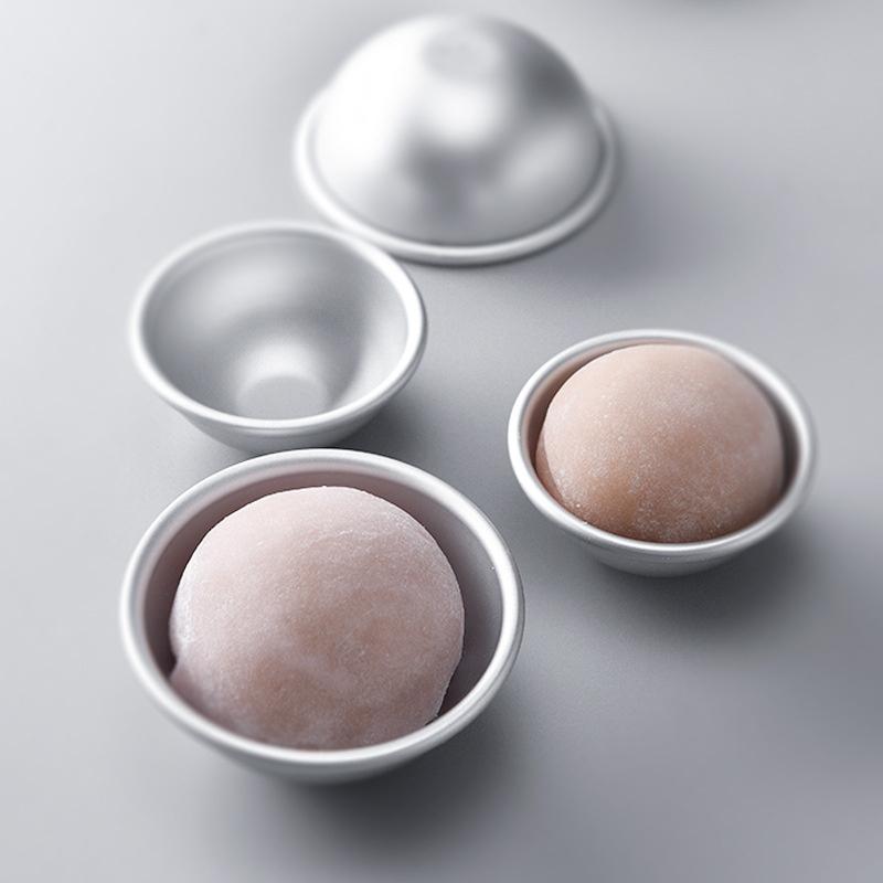 Практичная форма для десерта Daifuku, форма для выпечки торта, форма для выпечки снежка, форма для моти, 3D-алюминиевый шар