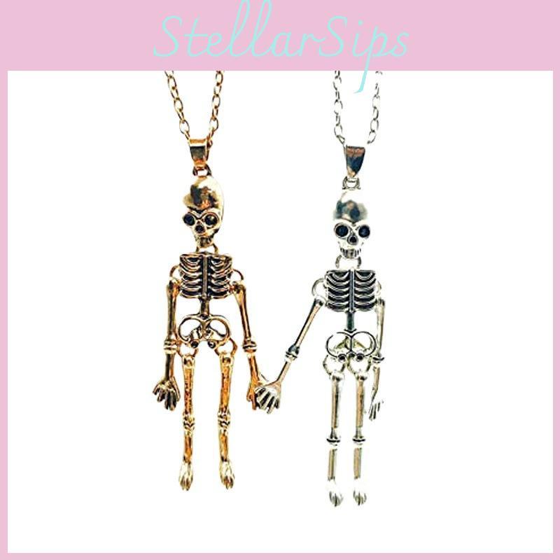 Ретро ожерелье с головой черепа для пар из сплава и стильного дизайна