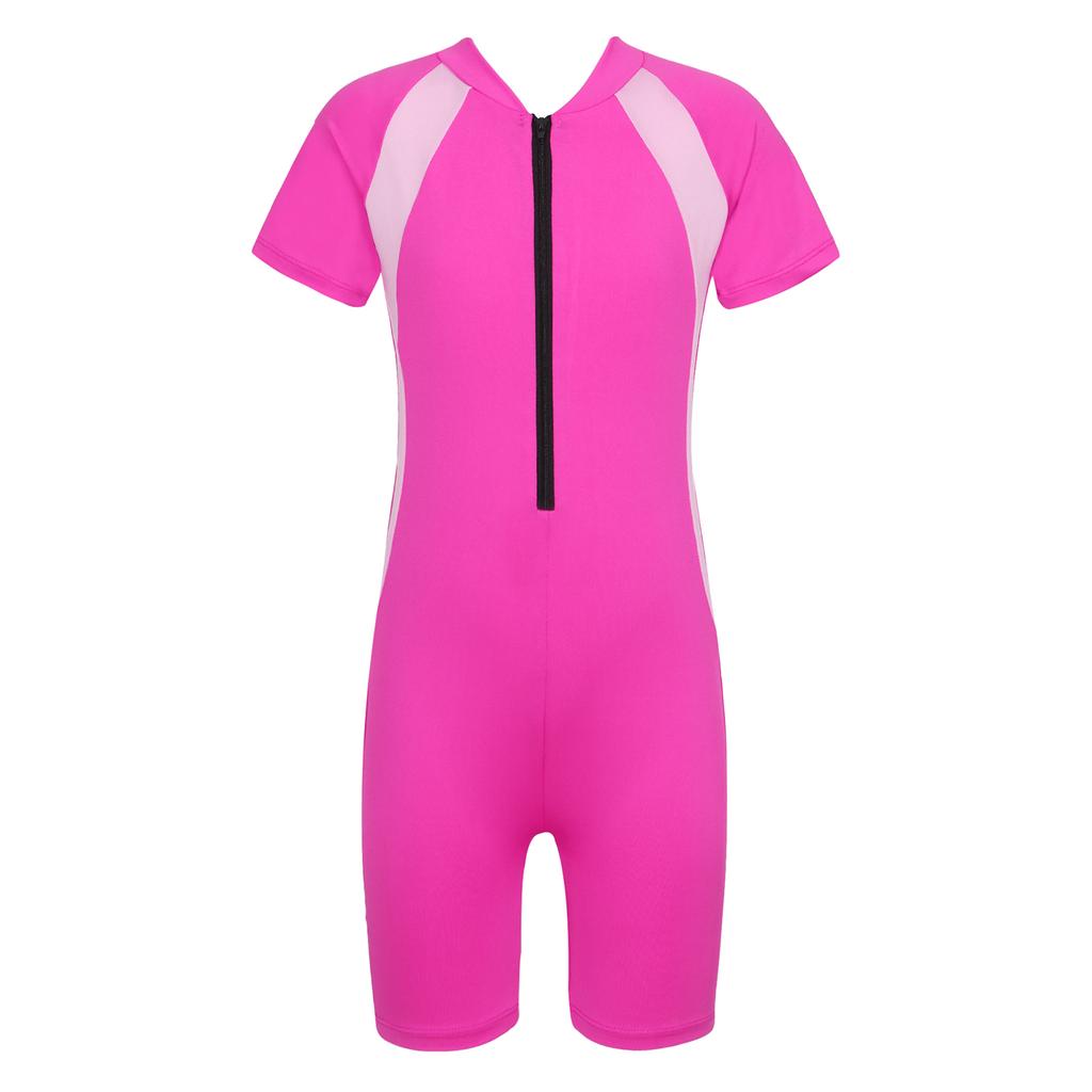 Гидрокостюм, короткий купальник, детский эластичный костюм для дайвинга для девочек, купальник, комбинезон для серфинга, рашгард