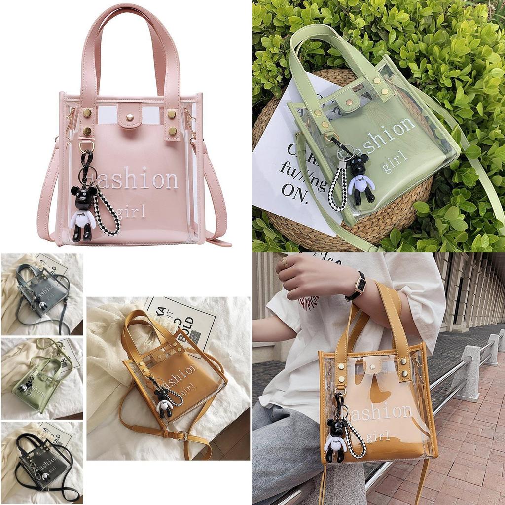 Stylish Pvc Transparent Jelly Bag For Women Fashionable Crossbody Bag Versatile Shoulder Tote