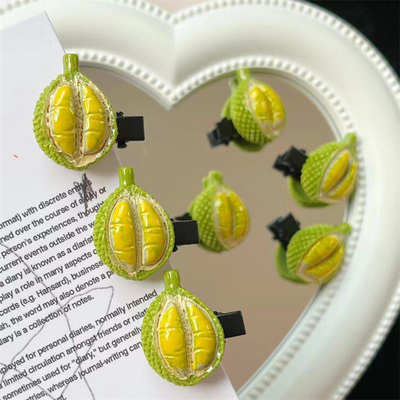 Стереоскопическая заколка для волос «Дуриан» Имитация еды Заколка для волос Аксессуары Боковая заколка
