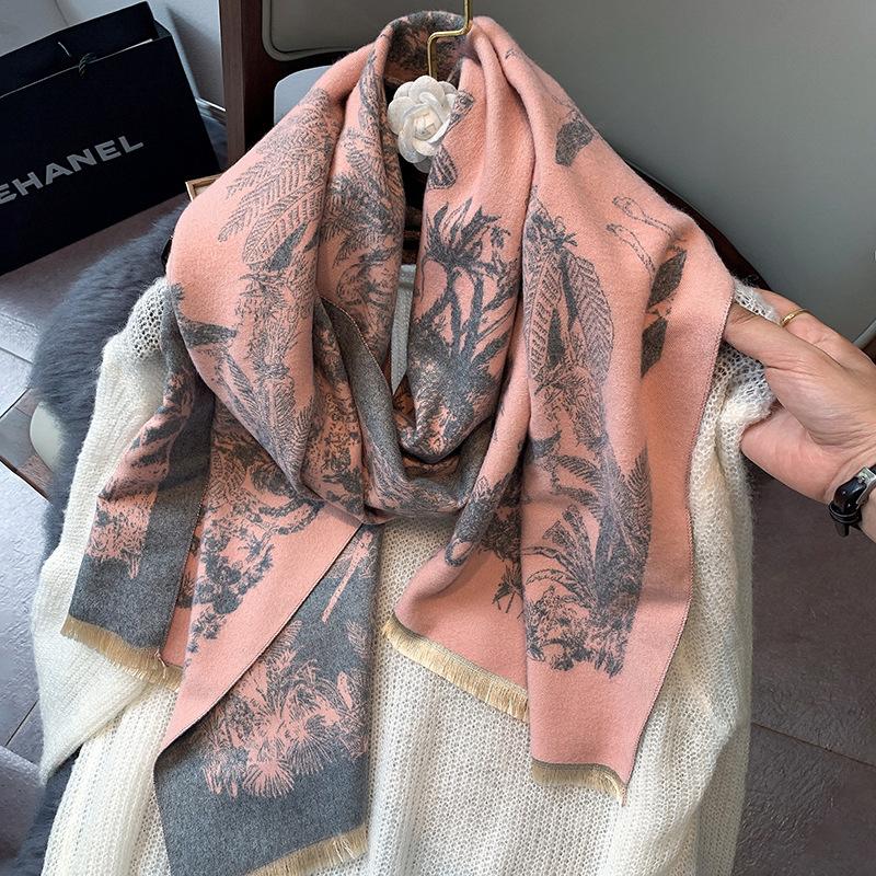 Роскошный зимний кашемировый шарф женский дизайн теплое пашминовое одеяло пончо шарфы женские шали накидки толстый платок буфанда