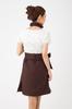 Cute and Stylish Frill Chocolate TO147 Women's Apron,