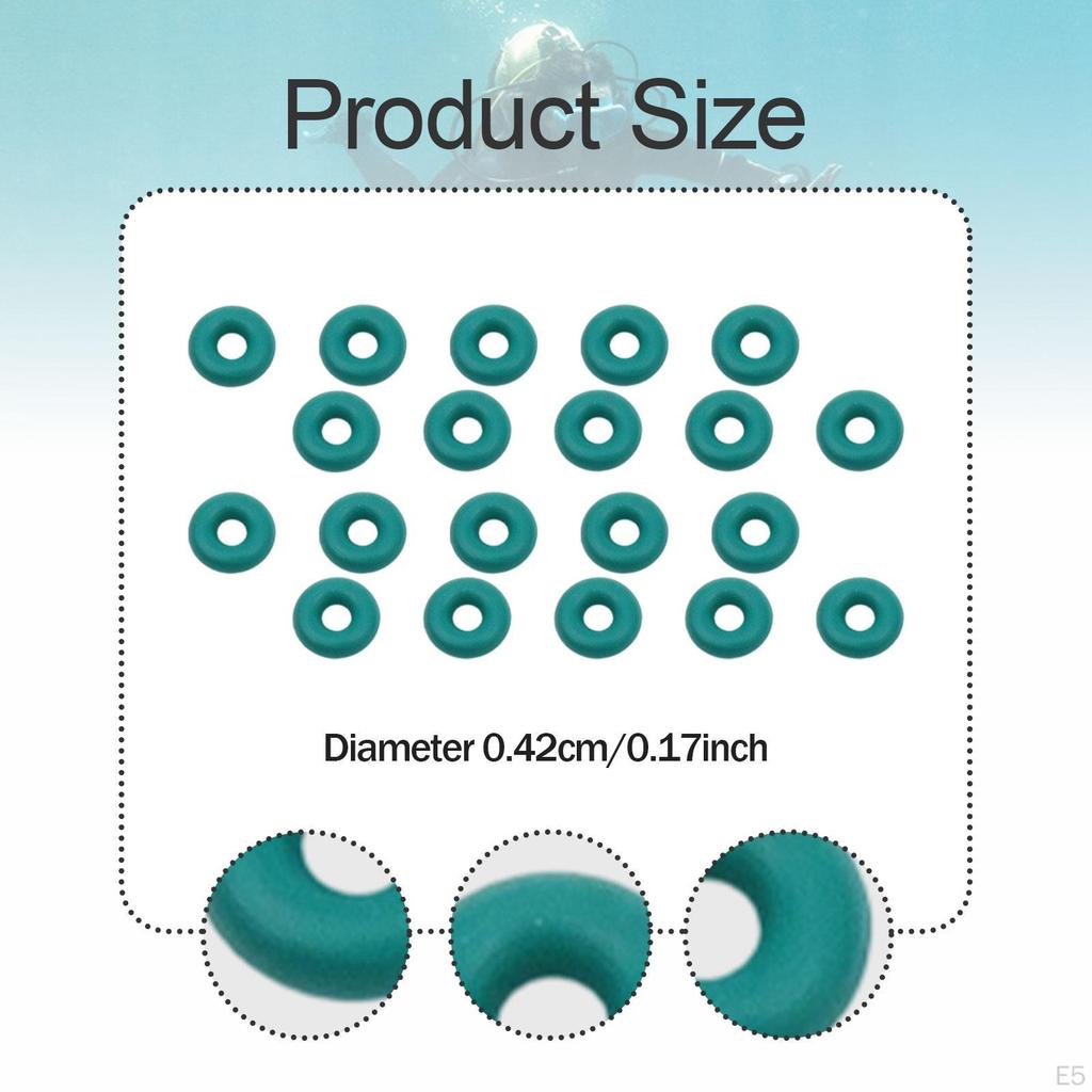 20 Pieces Scuba O Ring Kit Dive Hoses Heavy Duty Parts,Seals,Rubber,Sealing Gasket Washers for