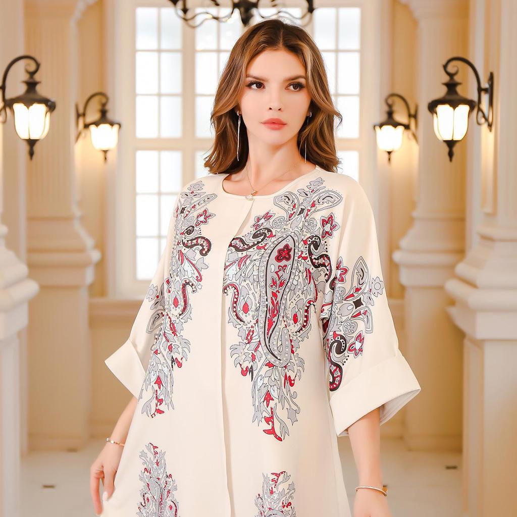 Beaded Middle Eastern Abaya for Women - Dubai & Turkey Style