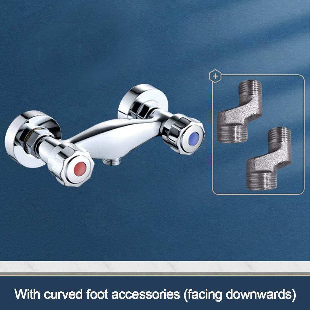 Металлический клапан впускной воды для душа, переключающий клапан горячей и холодной воды, креативный двойной клапан для душевого смесителя