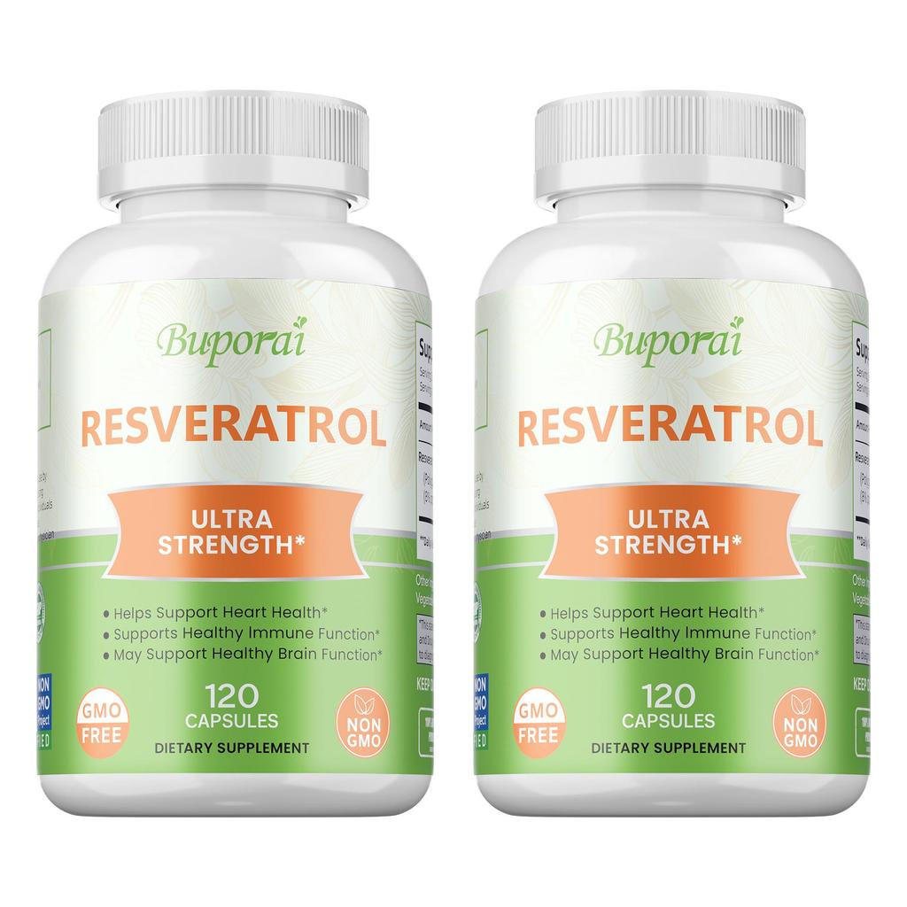 Buporai - Resveratrol Capsules - Heart Health, Immune Function, and Brain Health