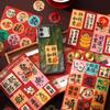 4Pcs/set DIY Snake Year Blessing Sticker Cartoon Red Envelope Bag Sticker  Handbook