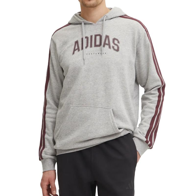 Adidas Sweatshirts Men's Gray Hooded Moderate JV6505