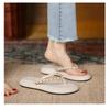 Ladies Shoes on Sale 2024 New Fashion Metal Chain Women's Slippers Summer Flat Casual Beach Flip Flops for Women Chaussure Femme