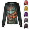 Women's Casual Long-sleeved Single-breasted Printed Protective Clothing Cardigan Top