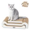 SHIROHA Cat Cardboard Scratching 3 Scratching Comes with White Cat Scratcher Bed Scratcher, Bed, Tiers, Toy, Post, Catnip, Crunchy, Popular, Color,