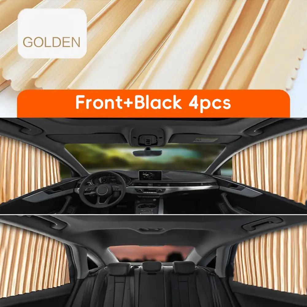 2/4 шт. солнцезащитный козырек на окно автомобиля, полностью магнитный, передний задний ряд, солнцезащитный козырек, универсальная защита боковых окон автомобиля, автомобильные шторы