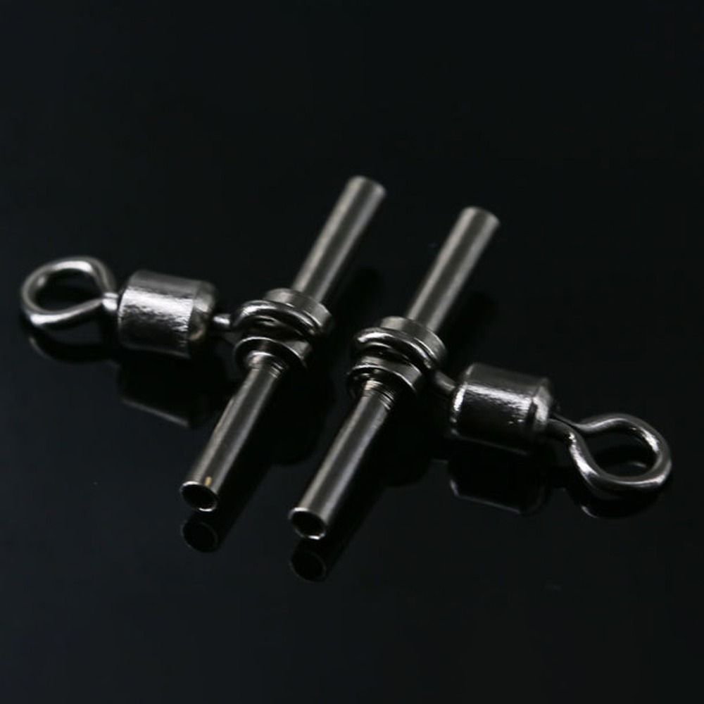 Brass Barrel Cross-line Brass Head 3 Way Connect Sleeves Rolling Swivel Tube Fishing Swivels