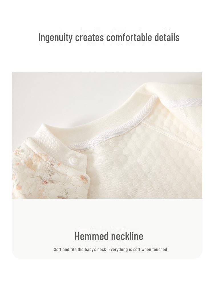 Quilted Baby Jumpsuit - Warm Spring/Autumn Romper for Newborns - Thick Winter Suit