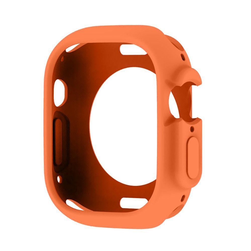 Полый силиконовый чехол, защитная пленка для экрана, защитная рамка для умных часов Apple Watch Ultra 49 мм