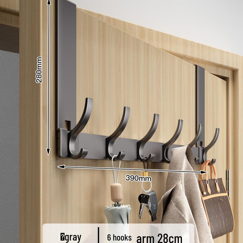 Over-the-Door No-Drill Coat Rack & Clothes Hook