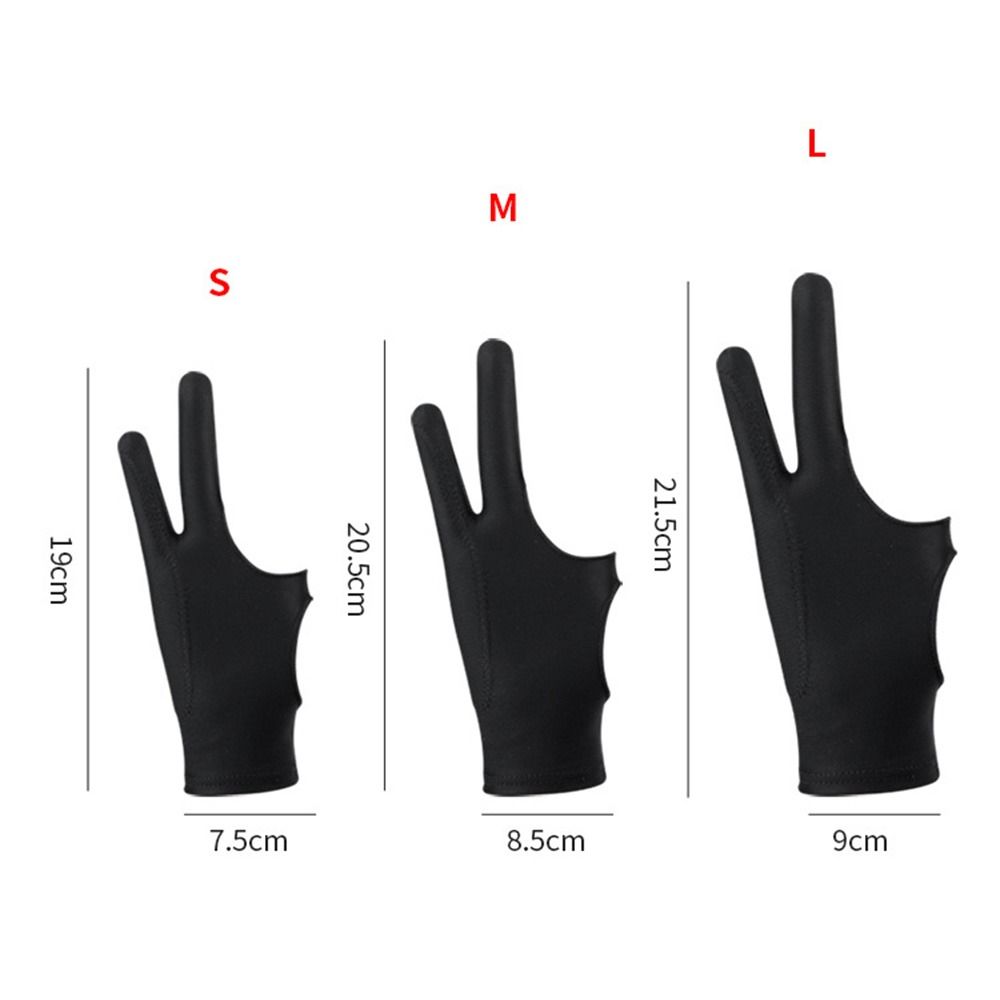 Anti-Scratch Black Blue Grey Pink Two Finger Glove Tablet Drawing Glove Art Supplies Painting Glove