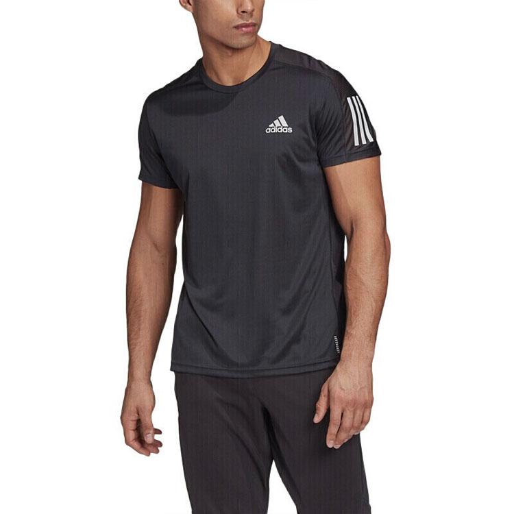adidas Футболка Own the Run черная/светоотражающая серебристая мужская уличная одежда H58591