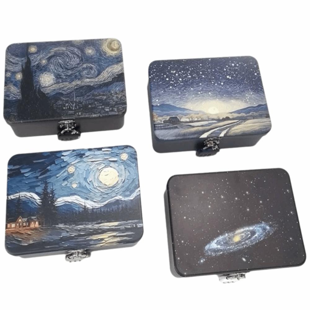 Rectangular Shape Tinplate Box Large Size Empty Box Treasure Chest Storage Box  Gift Giving