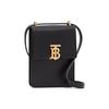 Burberry Robin TB Logo Leather Adjustable Shoulder Bag Women Shoulder Bag Black 80330421