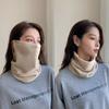 Neck Protection Women's Ear-mounted Masks Hanging Ear Neck Cover Knitted Bib  Autumn Winter