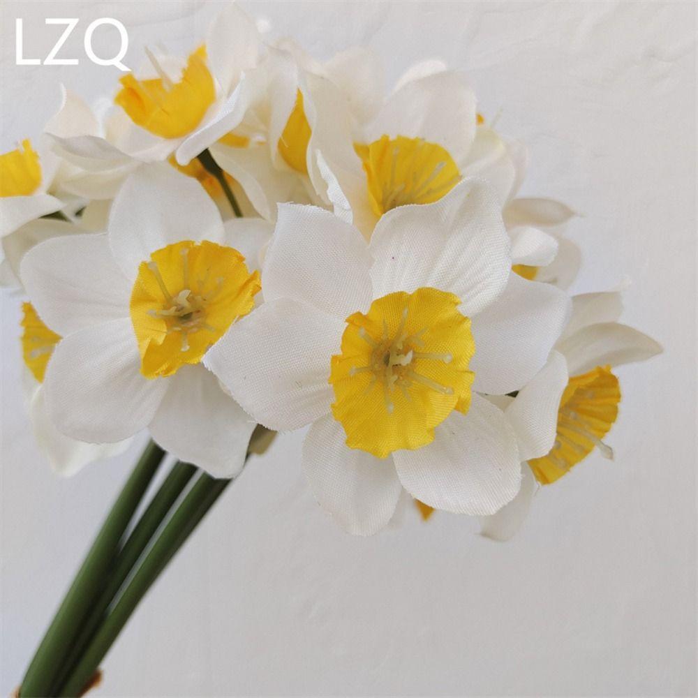 6 шт./пучок Красивый букет искусственных нарциссов Новый декор Искусственный цветок