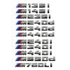Для BMW M330i M340i M430i M440i M530i M540i M550i декоративные аксессуары 5,5 см для M новая серая ABS наклейка значок на багажник