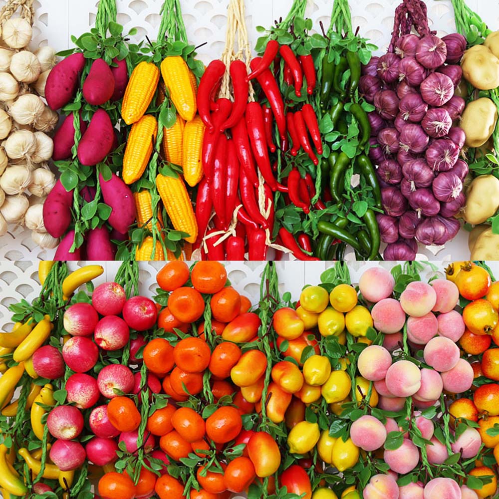 skewers Fruit Plants Pepper Chili Fake Vegetables Artificial Vegetables Wall Decor Simulation Food