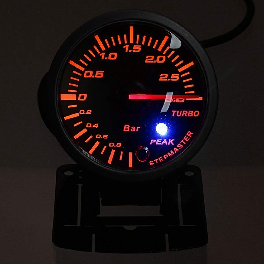 Mechanical Boost Meter - Qiilu Turbo Boost Meter, 2.5 Inch 60mm 3.0 Bar Car