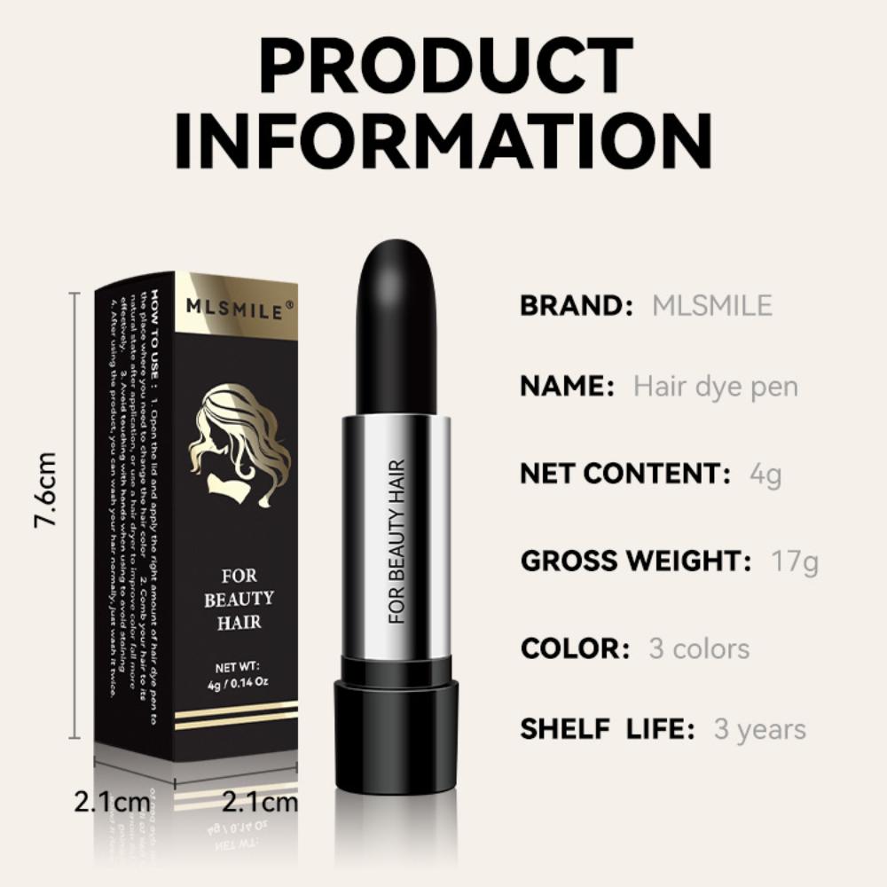 3 цвета, портативная ручка-краска для волос, быстрое временное покрытие, белый одноразовый крем для волос «сделай сам», одноразовый лак для волос, краска для волос, палочка