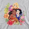 Disney Princess Childrens/Kids Rapunzel Moana Snow White Bouquet Heather Hoodie