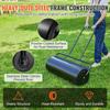 Lawn Roller, 17 Gallon Sand/Water Filled Yard Roller, Steel Sod Roller with Easy-turn Plug and U-Shaped Ergonomic Handle for Convenient Push and Pull,