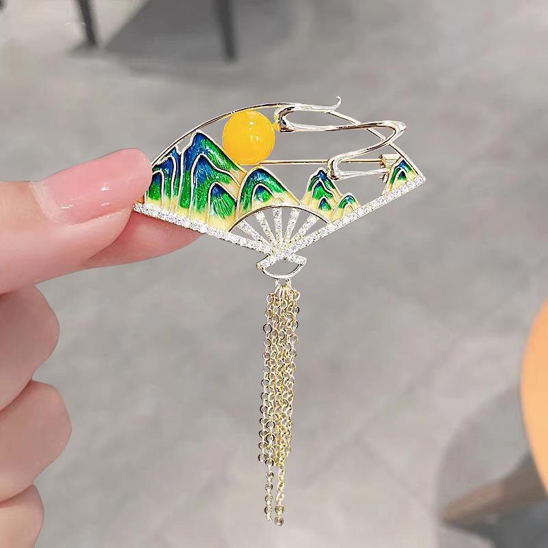 Элегантная китайская ретро эмалевая брошь Феникс и Бабочка для женщин