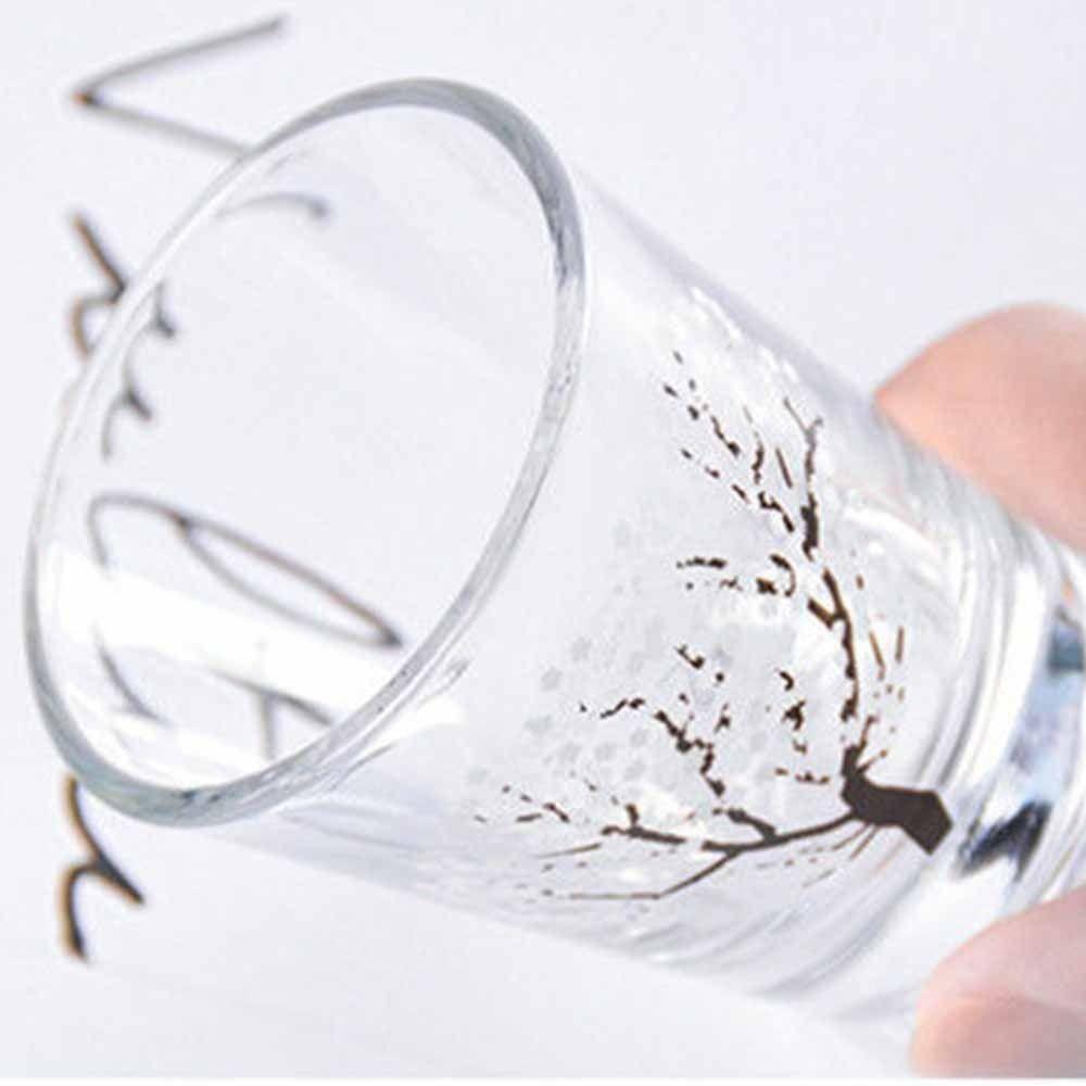 Creative Color Changing Glass Small Temperature Sensing Baijiu Sakura Cup Wine Glass Water Cup