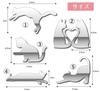 Neko-si Car Cat Sticker Emblem Metallic Look Silver Cat Cute Stylish Plate 3D Waterproof