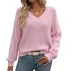 Women's Autumn and Winter New Hollow V-neck Long-sleeved Fashion Sweater for Women