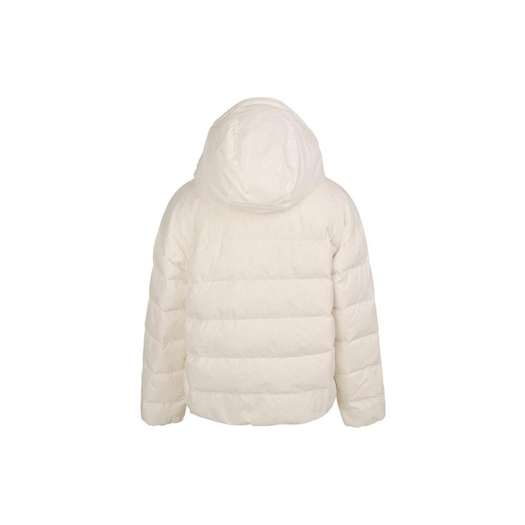 Nike Solid Color Logo Print Hooded Long Sleeve Down Jacket Women Outerwear White DQ5904-133