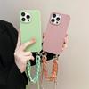 Чехол-кроссбоди с ремешком на запястье для iPhone 14 Plus 13 15 16 Pro Max 12 11 Mini X XR XS, регулируемый ремешок, мягкий чехол