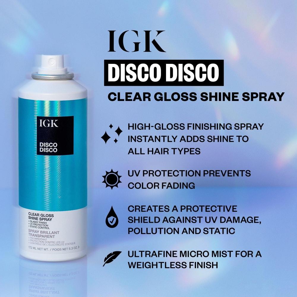 Igk Travel Size Disco Disco Прозрачный Блеск-Спрей 2,1 унции