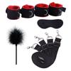 Sex Handcuffs With Mask and Flirting Feather Stick BDSM Bondage Set Under Bed Erotic Sex Toys for Women Couple Adult Game